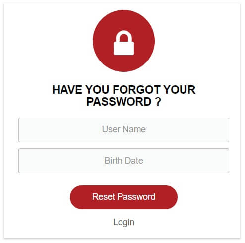 Future University student portal password reset page