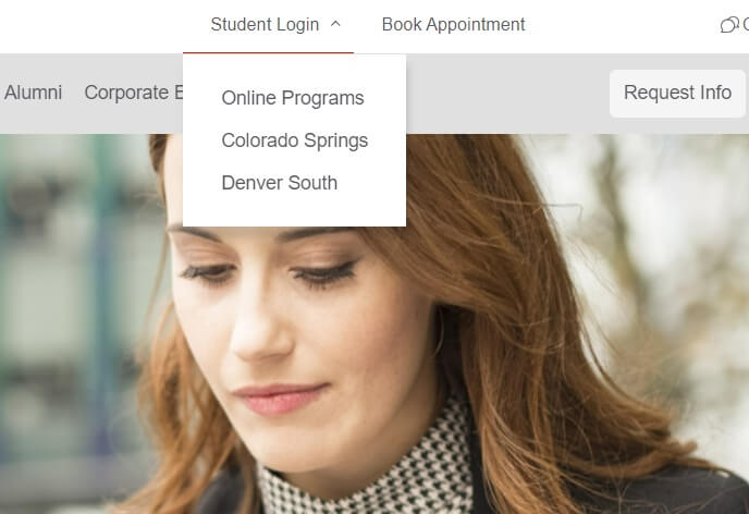 Student login options on the CTU website